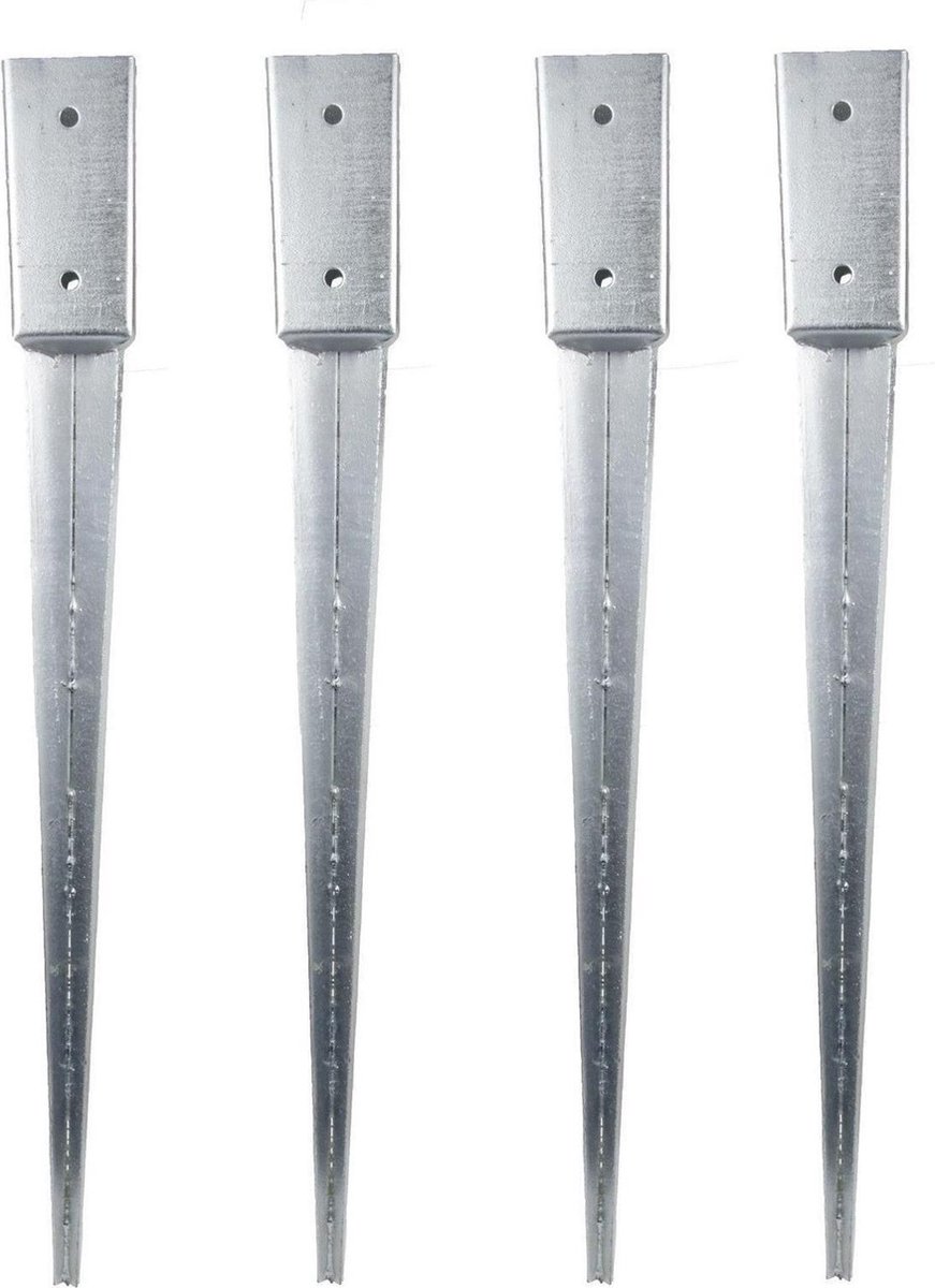 Paalhouder gegalvaniseerd 9,1x9,1 cm