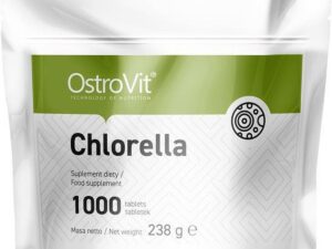 Chlorella 250mg - Vegan - 1000 Tablets OstroVit + GRATIS Pill Box