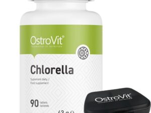 Chlorella 500mg - Vegan - 90 Tablets OstroVit + GRATIS Pill Box
