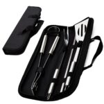 CuisiNoon® BBQ Accessoires set - Incl. opberghoes - BBQ Set met BBQ tang, vork, spatel en spiezen