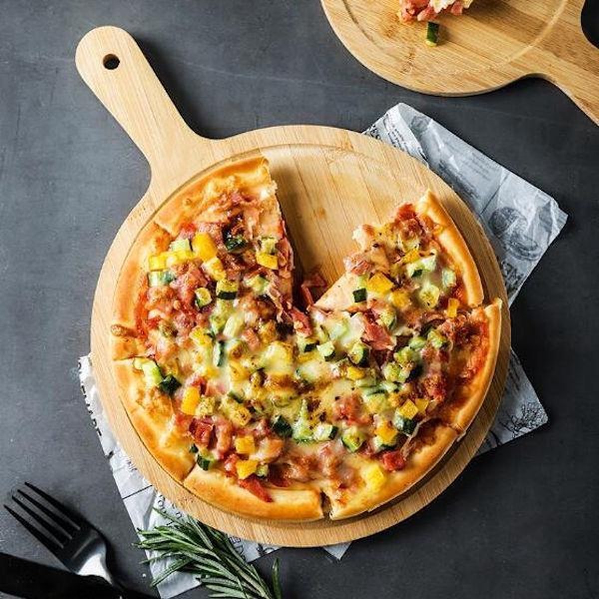 COZZE Pizza serveerplank bamboe met handvat 35 cm kopen! | HORNBACH