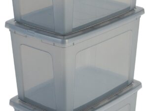 IRIS Modular Clearbox opbergbox - 70L - 3 stuks - Grijs
