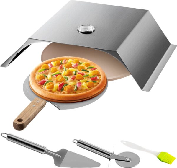 13 inch pizzaovenset roestvrij staal duurzame pizzakamer gemakkelijk te bedienen buitentuinen thuisgebruik