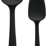2 siliconen roerlepels - zwart - 27 en 21 cm - Original Goods