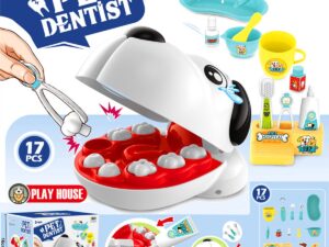 4yourkids - Pet Dentist speelset - 17 stuks - Jongen en meisjes - Speelgoed dokter - Pet - Rollenspel - 3 jaar - Gift - Cadeau