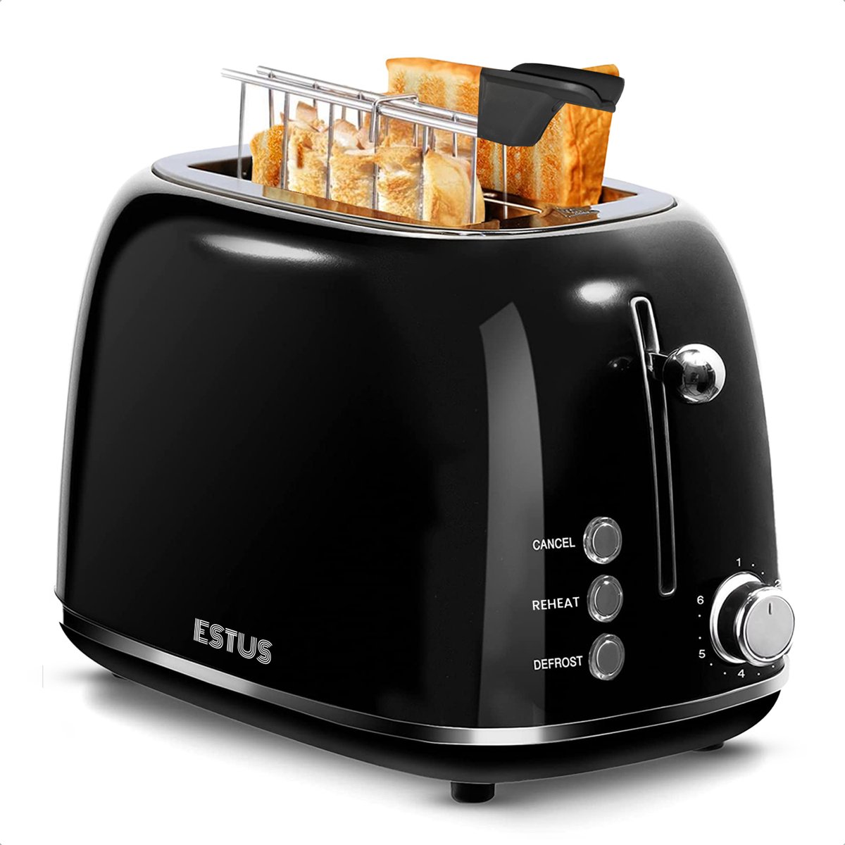 Dualit Lite broodrooster 4 sleuven rvs zwart | Oldenhof