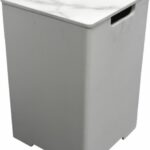 Elementi - Gasfles cover in marmerlook voor de Athen haard - Haard accessoires - Beton - Grijs