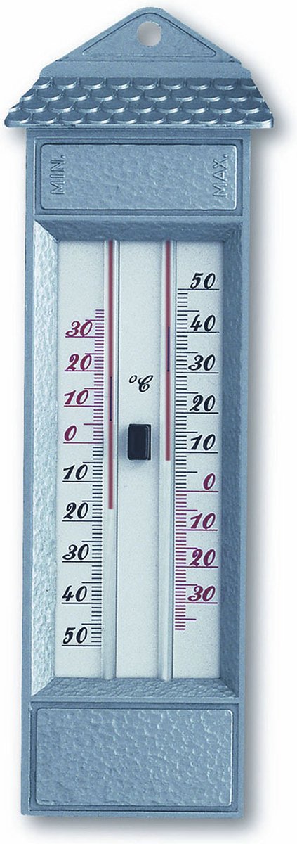 TFA Maxima Minima Solid analoge thermometer - zilver