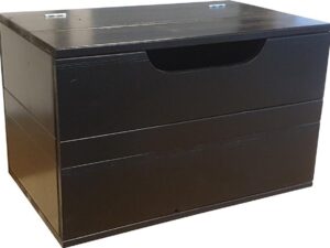 Wood4you - Speelgoedkist Kick zwart 90Lx50Hx50D cm