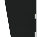 vidaXL Zijpaneel voor deurluifel 50x100 cm gehard glas zwart