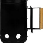 Krumble Houtskoolstarter - Brikettenstarter - BBQ snelstarter - Barbecue aanwakkeren - Briketten starter - BBQ starter - Barbeque - Barbecue accessoires - Metaal - 17 x 27 x 27,5 cm (lxbxh) - Zwart