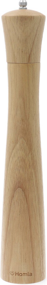 HOMLA Rubby handmatige kruidenmolen voor zout of peper - duurzaam en betrouwbaar met keramische molen zoutmolen pepermolen - gemaakt van natuurlijk rubberboomhout