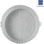 Heuts Goods - Airfryer Siliconen Bakje - Heteluchtfriteuseaccessoires - Airfryer accesoires - Siliconen bakjes voor airfryer - Airfryer Bakpapier alternatief - Duurzaam - 20CM - Wit