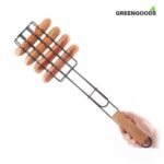 GREENGOODS Barbecuegril voor worstjes - Bbq accesoires - Bbq accesoires rooster - Barbeque accesoires