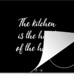 Inductie beschermer - Inductie Mat - Kookplaat beschermer - Spreuken - Koken - Thuis - The kitchen is the heart of the home - Quotes - 57.6x51.6 cm - Afdekplaat inductie - Inductiebeschermer