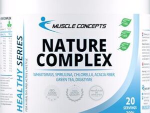 Nature Complex | Tarwegras poeder 300 gr (20 servings) - Met spirulina poeder - Superfoods - Muscle Concepts