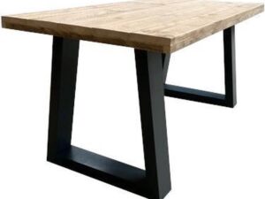 Wood4you - Kinderbureau - Vancouver steigerhout 200Lx70Dx75H antraciet