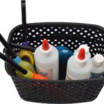 Opbergmand Opbergbakje Kunststof opbergbak met handgrepen 5 liter Zwarte opberger 22 x 12,9 x 15 cm Rattan