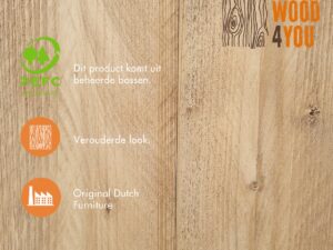 Wood4you - Bureau - Houston steigerhout 170x74Dx75H