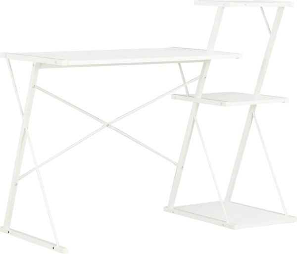 Furniture Limited - Bureau met schap 116x50x93 cm wit