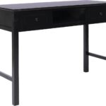 Furniture Limited - Schrijftafel 110x45x76 cm hout zwart