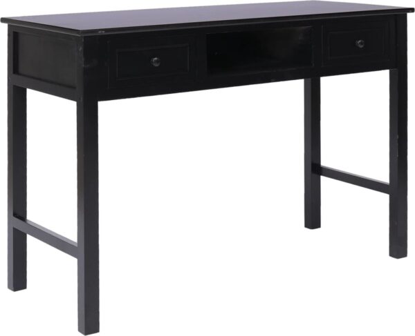 Furniture Limited - Schrijftafel 110x45x76 cm hout zwart