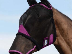 Weatherbeeta - Vliegenmasker Comfitec - Ears & Nose - Zwart-paars - Cob