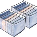 2 Stuks Ruimtebesparende Jeans Organizer - Kleding Organiser - Lade Organizers - Ladesysteem Organisers - Kast - Kledingkast - Opbergsysteem - Opvouwbaar - Broeken