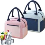 2 stuks opvouwbare koeltas, mini-koeltas voor onderweg, thermotas, opvouwbaar, klein, lunchtas, koeltas, klein, koeltas