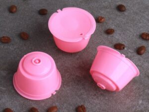 3x Hervulbare Dolce Gusto cups | Koffiecups | Koffie capsule| hervul baar | Roze