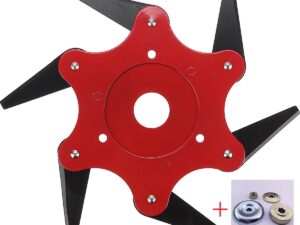 6 tanden grasmaaier stalen vinnen bosmaaier tuingereedschap voor grasmaaier + Adpater Set