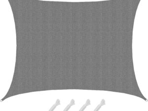 7x5 Zonneluifel Rechthoekig - Waterdoorlatend - 90% UV Bescherming: - Patio Zonwering - Vierkant ...