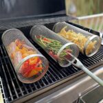 BBQ grilmand - Roostermand voor grillen - BBQ-accessoire - Draagbaar grilmandje -RVS - Barbecue - Koken - Grill - BBQ - Keuken -