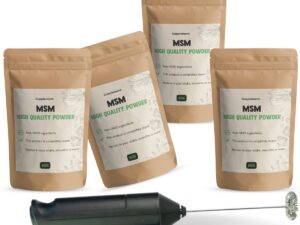 Cupplement | 4 Zakken MSM Poeder 60 Gram| Gratis Scoop, Opschuimer & Verzending | MSM Preparaten | Hoogste Kwaliteit Poeder