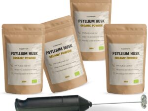 Cupplement | 4 Zakken Psylliumvezels Poeder 300 Gram | Psyllium Husk Biologisch | Gratis Verzending | Hoogste Kwaliteit