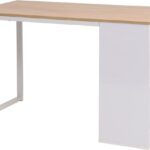 Furniture Limited - Schrijftafel 120x60x75 cm eikenkleur en wit