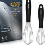 Garde Klein, Garde Mini Roestvrijstalen garde met duurzame draden & Sterke handgrepen, geschikt voor eieren, melk, warme chocolademelk, sauzen. 2 stuks (14 cm en 18 cm)