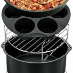 Happyment Airfryer Accessoires - Rooster - Grillrooster - Bakvorm - Grillrooster - Pizza - Muffinvorm - 12 Stuks - 19.5CM