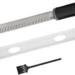 Intirilife multifunctionele roestvrijstalen handrasp in zwart - kaasrasp Zesteur zest ripper citrusrasp voor koken, verfijnen en decoreren