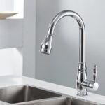 Keukenkraan met uittrekbare sproeikop CHROOM mengkraan Italiaans design Rural OMNITAIR