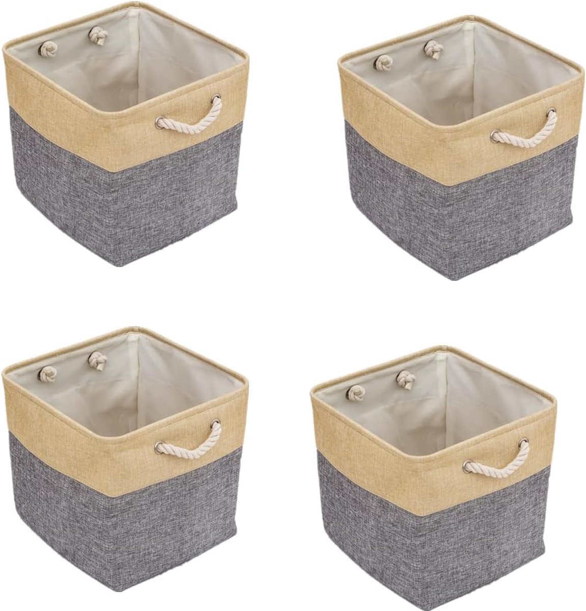 Mangata Opbergdoos, 25 x 25 x 25 cm, stoffen opbergmand, doos in