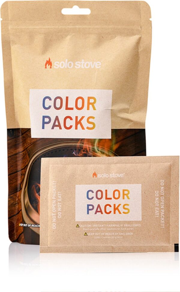 Solo Stove Color Packs, Kleurrijk vuurpoeder | Van kleur veranderend vuur voor open haarden, Vuurkorf, Vuurplaatsen en kampvuren met vuurkleuren, 4 mogelijke kleuren, 10 pakjes
