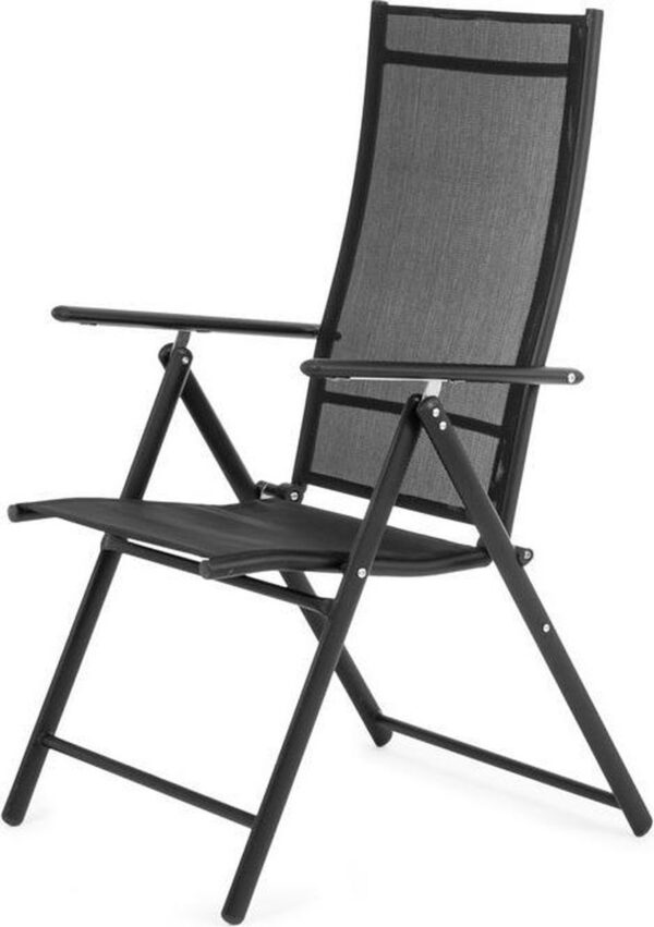 tectake® 2-in-1 Tuinstoel, Ligstoel, Ligbed voor buiten, Inklapbaar, Campingstoel met verstelbare rugleuning en aluminium frame, Weerbestendige relaxstoel voor tuin, terras, Strandbed, Zonnebed, Grijs