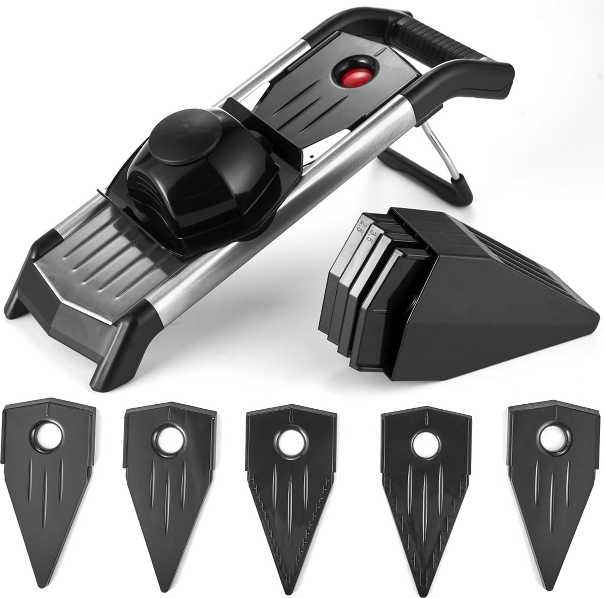 Woka Mandoline - Keukensnijder - Multifunctionele Groentesnijder - Mandoline Slicer - V Blade Mandoline Woka Mandoline - Keukensnijder - Multifunctionele Groentesnijder - Mandoline Slicer - V Blade Mandoline