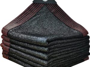 Woltu zonnescherm van polyester, waterafstotend, driehoekig, vierkant of rechthoekig beschermt tegen wind, zon en UV-straling, voor tuin, terras en camping, 3x5m