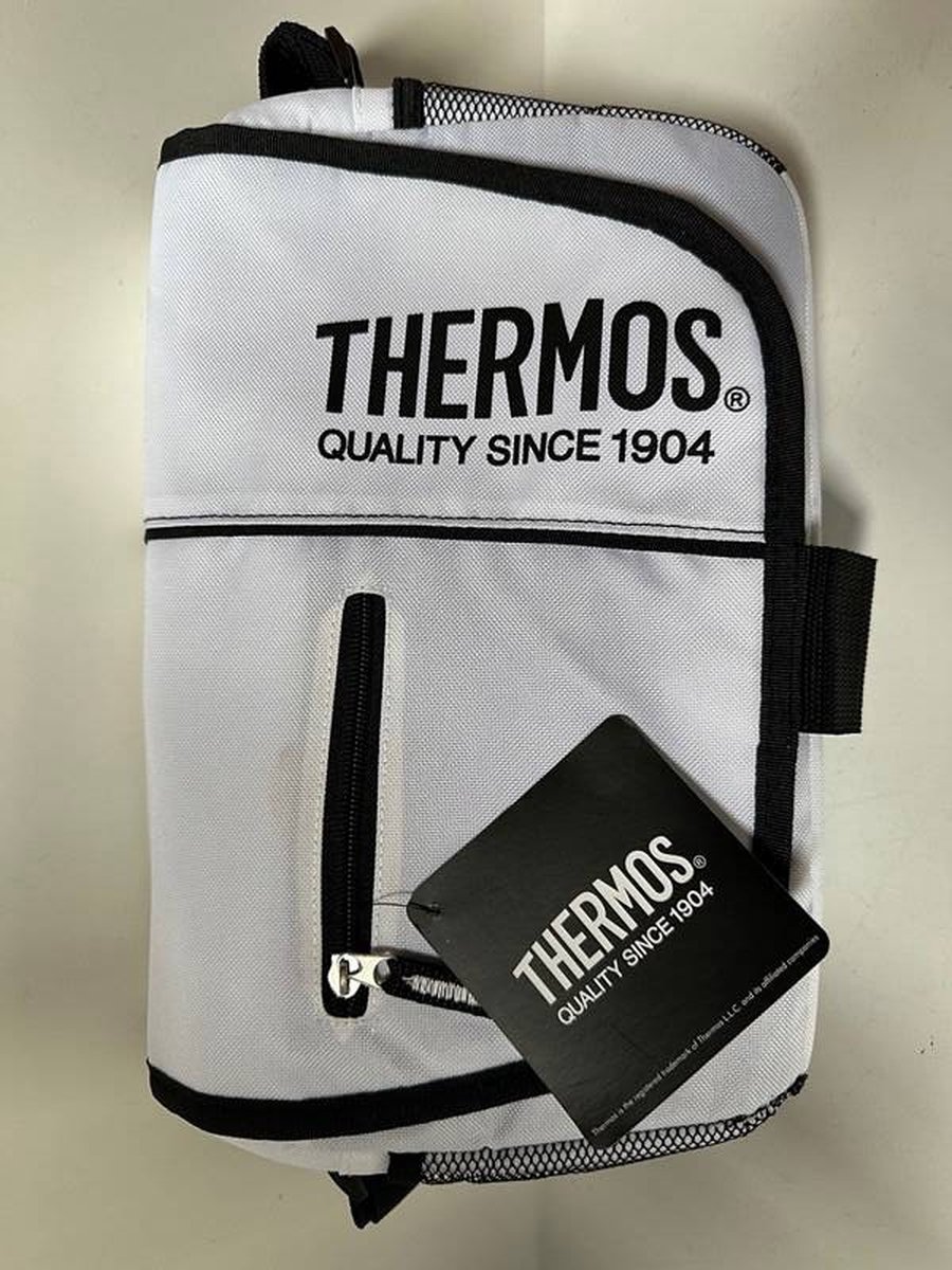 Zaagfabriek- Thermos- luxe lunch koeltas - inhoud 2,5 liter - schoudertas - zwart/ wit Zaagfabriek- Thermos- luxe lunch koeltas - inhoud 2,5 liter - schoudertas - zwart/ wit