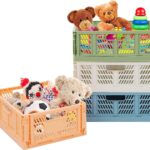 opbergmand, 4 stuks, plastic opbergkisten, opvouwbare opbergdozen, keuken, lade-inzetstukken, stapelbaar rek, manden, opbergdozen, transportdozen, kastcontainers, thuiscontainers