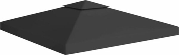 vidaXL Prieeldak 2-laags 310 g/m² 3x3 m zwart
