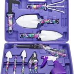 10-delige tuingereedschapset, tuingereedschap met doos, tuingeschenkenschep, tuinschaar, watersproeier, hark, hark voor planten en tuinieren, met opbergdoos