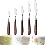 Crèmespatelaccessoires voor het decoreren van taarten, 5-delig, taartaccessoires, taartspatel, bakset, haakpalet taartspatel.